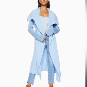 Ramy Brook Sky Blue Wrap Vest jacket
